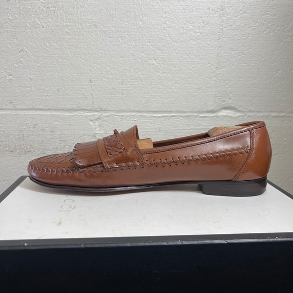 G.H. Bass & Co. 6835 Woven All Leather Tassel Loafer Dress Shoes Mens Size 13 M - Picture 5 of 11